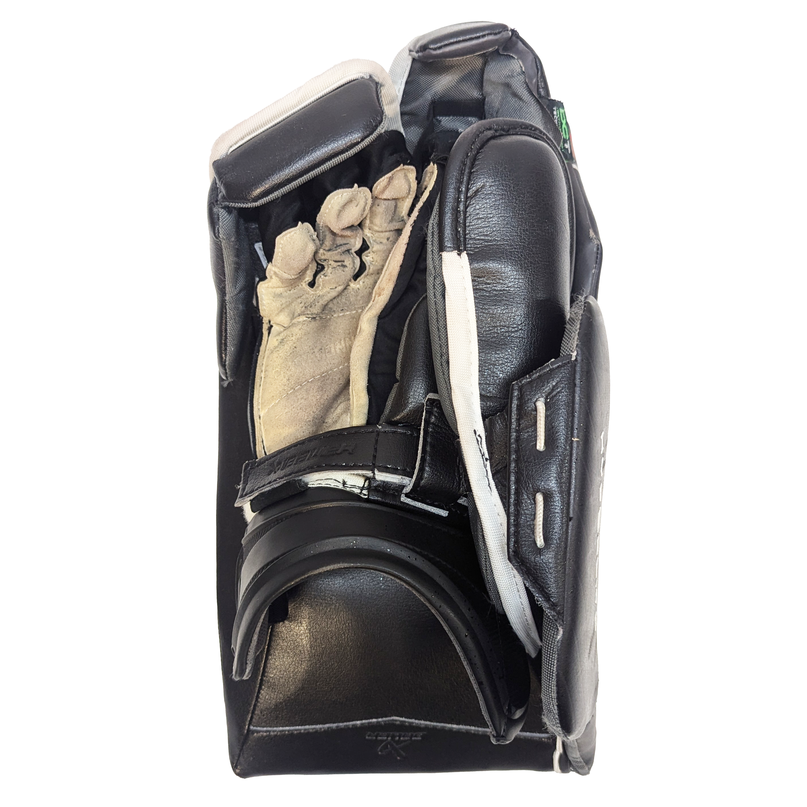 Bauer Vapor Hyperlite 2 - Ensemble de gardien de but complet WHL Pro Stock Senior d'occasion (blanc/noir/beige)